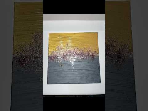Elegant DIY gold and silver art #vtuber #home #canvas #homedecor #fyp #video #shorts #youtubeshorts