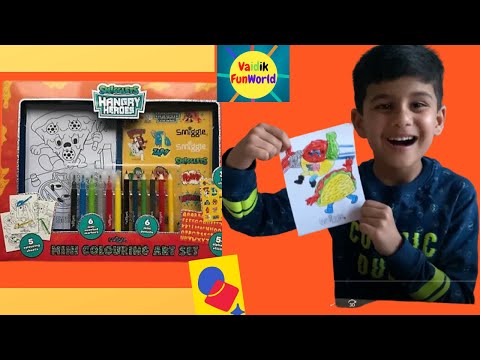 UNBOXING Smiggle Mini coloring art set | Color Kit |Coloring Time with Vaidik!!!