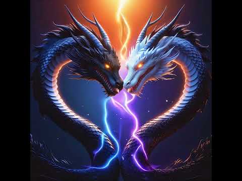 Twin Dragons Face off #leonardoai #logo #dragon