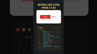 Criando um botão de like com HTML e CSS #dev #html #shorts