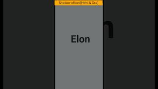 Text Shadow Effect in Html and Css || Css tutorials  #shorts #coding #programming