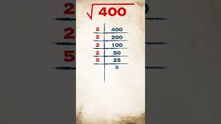 Square Root of 400 | 400 ka vargmul | #shorts #squareroot #publicmaths #mathstricks