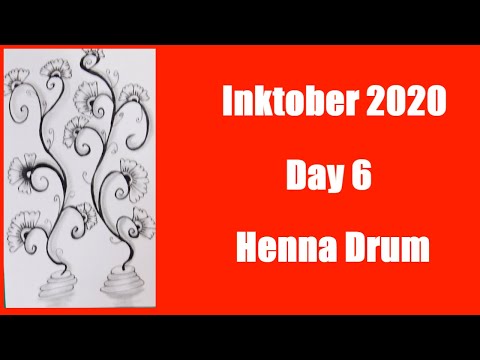 Inktober 2020 Day 6 Henna Drum Tutorial