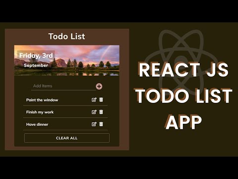 React todo list app | Todo list project for beginners