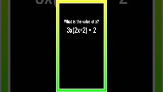 Solve For X Practice  #maths #mathexam #mathtest #mathematics #quadraticequation #solveforx