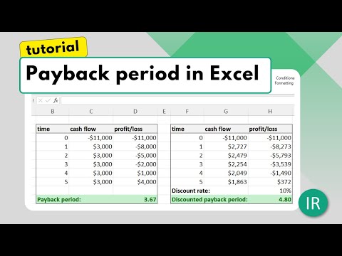 How to calculate payback period in Excel / Principles of finance / Episode 2