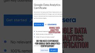 Google Data Analytics Certification #shorts