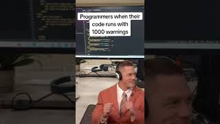 My Code Runs with 1000 Warnings... 💻#programming  #codingmemes #devlife