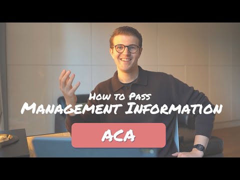 How to Pass Management Information ACA ICAEW at the First Attempt!