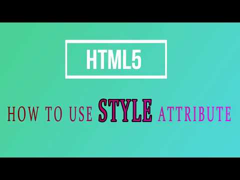 HTML STYLE ATTRIBUTE