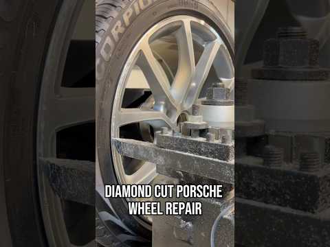 Diamond Cut Porsche Wheel Repair #shorts