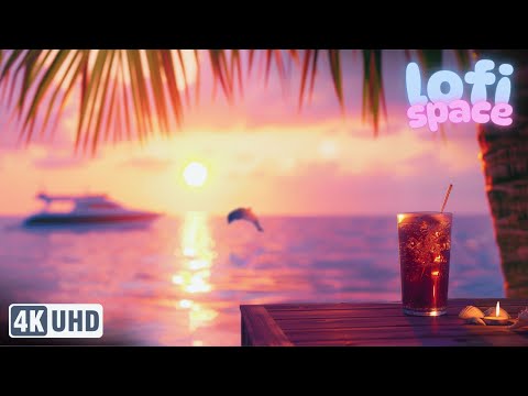 Ocean Beach Cocktail Sunset Vibes | Relaxing Jazz & Lofi Beats for Work and Study Focus 🌊⛵