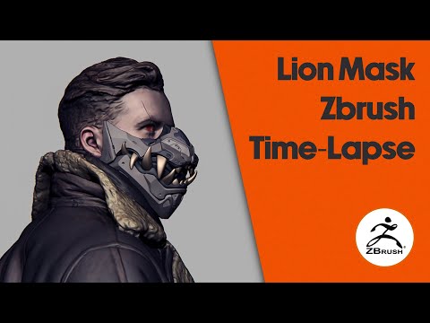 Lion Mask Design Zbrush Time-Lapse