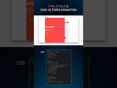 Animated Sign In Form | Amazing Design Using Html CSS and JavaScript #shorts #trending