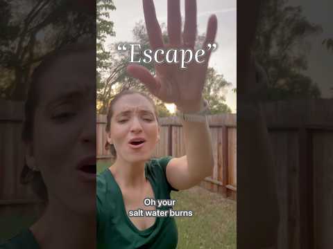 When you get a cut.. and salt water gets on it.. it burns. What’s the cut?#escape cinematicmusic
