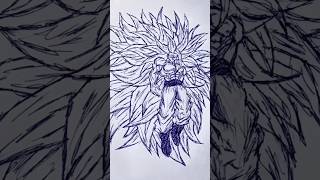 Speed Drawing StickMan ☠️ Ssj 100 Goku 😳#anime #drawing #goku #dragonball #shorts