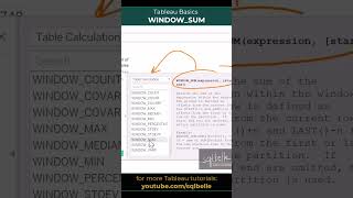 #Tableau for Beginners - What is WINDOW_SUM #tableaututorial  #tableautips  #tableautraining #SQL