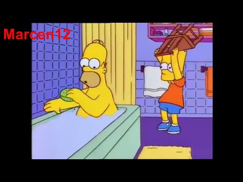 Bart Hits Homer With Chair (3 Alternate Cuts)