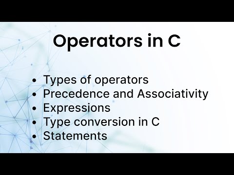 Operators in C