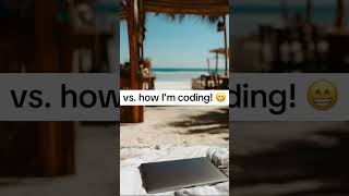 🩷Code chill at the beach! 🌊 #programming #coding #codinglife #developer #techtok #engine #7ui3h
