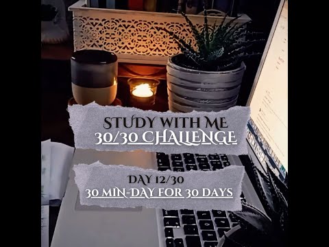 30 Minutes STUDY WITH ME / 30/30 CHALLENGE / at The Study Lounge / soft rain sounds