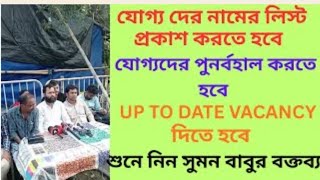 Publication of the list of names of eligible candidates, UP TO DATE VACANCY, reinstatement of eli...