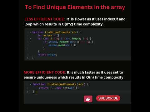 How to find unique elements in the array?#code#programming#javascript#webdevelopment#programmingtips