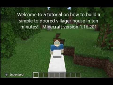 10 minute tutorial on how to build a simple villager house (1.16.201)