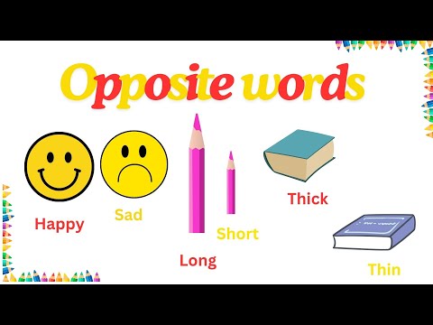Opposite words| Antonyms | List of Antonyms in English