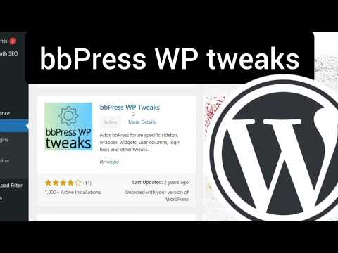 bbPress WP Tweaks (plugin overview)