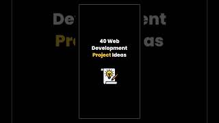 40 web development Project Ideas 💡 #htmlcss #javascript
