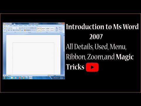 Introduction to Ms Word 2007|Beginner Tech.
