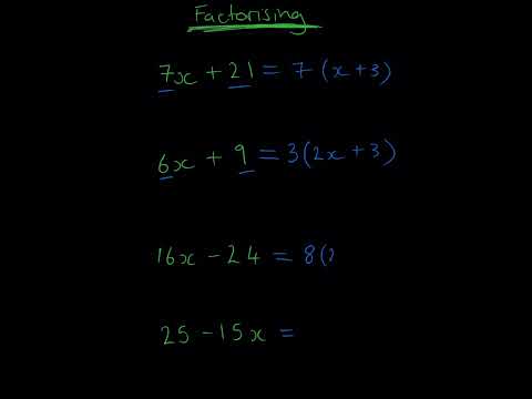 Factorising algebraic expression #gcsemath #maths #mathematics #algebra