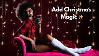 Make Your Portraits Pop! Add Festive Christmas Overlays in Evoto AI