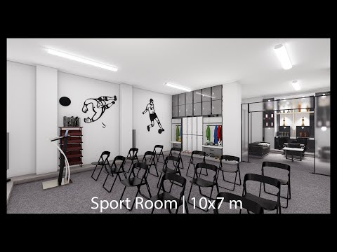 Sports Locker Room Interior Design | Sports Room Design | 10m x 7m (Football, Rugby, Baseball )