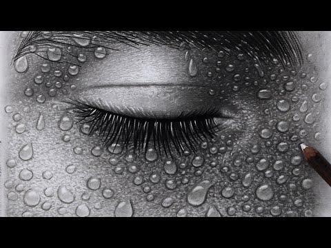 How to draw water droplets on a skin