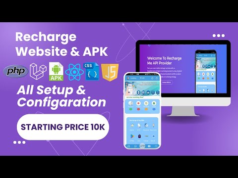 Recharge Web Code And Apk | Laravel Famework  | Best Recharge App Code |Source Code @cwpsolution