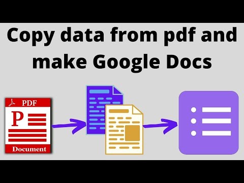 copy specific data from pdf and making Google docs