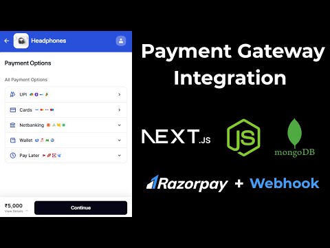 Razorpay Payment Gateway Integration in Node.js and Next.js | NGROK | Webhook | UPI & Cards