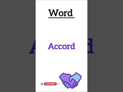 Synonyms of Accord #easyenglishlearning
