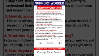 Support Worker Job Interview Questions and Answers to ace your Dream Job