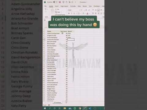 How to create pass  or fail using #excel TIPS & TRICKS|TECH MAANAVAN|TAMIL#shorts
