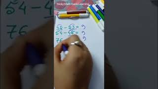 #shorts #youtubeshorts #mathtricks #mathpuzzle #substractiontricks