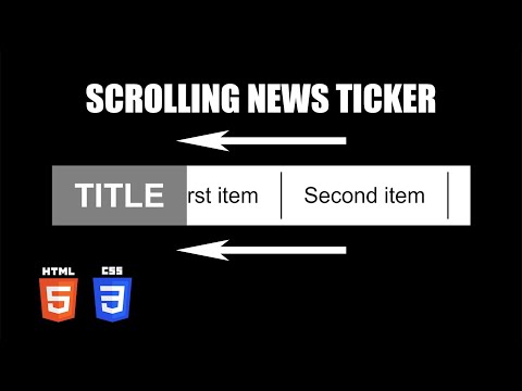 Scrolling News Ticker | HTML & CSS