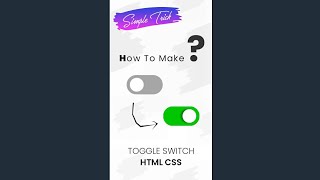 Toggle Switch Design using CSS | HTML CSS Button #Shorts