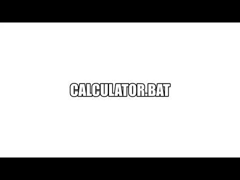 Batch Script Calculator