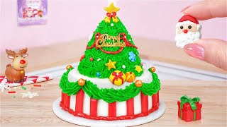 Christmas Tree Cake 🎄 Amazing Miniature Buttercream Cake Recipe for Christmas  🎅  Mini Cakes Making
