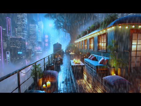 🌧️🏙️ Rainy Tokyo Balcony Lofi — Cozy Night Ambience for Sleep & Focus