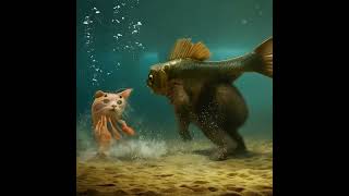 Fish and Shrimp - Cat #ai #aiprogramming #aivideo