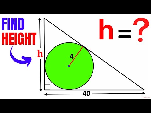 Important Geometry Question | Find height of triangle | Inscribed Circle #csatmaths #ssctrick #maths